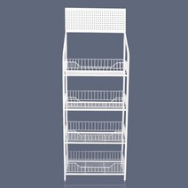 라오농 이동식 편의점 과자 진열대 매대 수납대 철제 선반+23D4G1HLL, . × D개