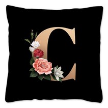 조개 쿠션 핑크벨벳 방석 쇼파 대형 꽃 편지 베개 케이스 홈 소파 자동차 장식 알파벳 커버 주위 식물 나무 45x45cm 드롭, [04] 60x60cm, [03] 3