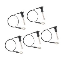 GHSHOP 6x 금속 볼 잠금 장치 퀵 릴리스 핀 푸시 버튼 미세 마감 8mm-35mm, 35mm, 블랙, 스테인레스 스틸