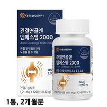 관절엔 MSM 2000 엠에스엠 조인트 미국산 프리미엄 msm 첨가물없는 100% 단일 기능성 손목 무릎 어깨 팔꿈치 관절연골 효능 추천, 1입, 120정