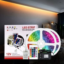 12V 방수 슬림 LED바 인테리어 간접조명 무드등 줄 RGB LED 스트립 리모컨 세트, 2-23.리모컨타입 방수 검정띠 블루