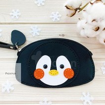 동물 취미키트 파우치 펭귄 미니 가죽 미술용품 만들기키트 미술준비물 DIY 방과후학습