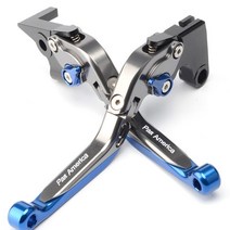 pcx등받이 할리 팬 아메리카 1250 오토바이 부품 CNC 6 속도 조절 식 접이식 브레이크 클러치 레버, 06 파란
