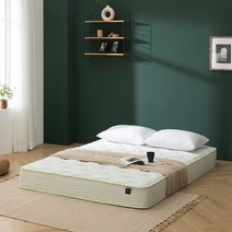 기타브렌드 지누스 그린티 플러스 하이브리드 스프링 매트리스 25CM, 화이트 + 도트민트, 20cm