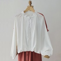 볼륨 풍성 주름 블라우스