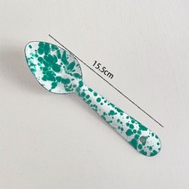 멜라민 컵 파티 플라스틱 일회용 보틀 유럽 ​​에나멜 디너 플레이트 세트 레트로 스플래쉬 잉크 가정 요리와 접시 세트 크리 에이 티브 거실 데스크탑 과일 샐러드 접시, f-숟가락