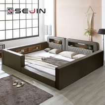 안나 범퍼 패밀리침대+본넬매트리스Q+Q, 아이보리