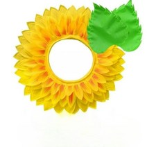 인간 해바라기 얼굴 분장 체육대회 응원도구 단체 반 운동회 용품, 45CM해바라기 + 새싹장갑B