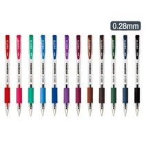 자바 스프링업 java spring up 0.28mm 중성펜 역류방지 얇은 좋은 필기감, 빨강