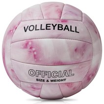 EVZOM 슈퍼 소프트 배구 비치 공식 사이즈 5 야외/실내/수영장/체육관/훈련용 프리미엄 장비(블랙), Pink/Purple