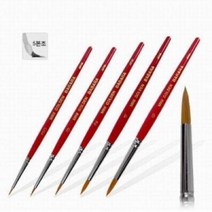 PGM1*^몰BABARA 세필 미니골든 SET 5본조 화방붓 가는 용붓 미술품 세밀한 도구 재료 그림 미술용^*1췤pgm, a^^*옵션없슴