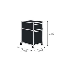 유에스엠할러 모듈 이동식 수납장 모던 인테리어 사무실 서랍장, A. 블랙2단-40x50x61