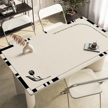 가죽 식탁매트 식탁 테이블 책상 보호필름 유리대용 가죽 방수 식탁매트, 90x90cm, C