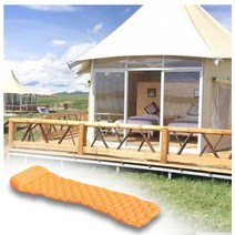야외 썬베드 비치의자 접이식테이블의자 라탄 파라솔의자 inflatable mat air 매트리스 캠핑 슬리핑 패드 베개 접이식 쿠션 소파 침대 데이베드 스펀지 선베드 1 2 3, 오렌지 2개
