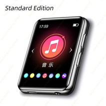 BENJIE X1 터치 스크린 MP3 플레이어 휴대용 오디오 뮤직 비디오 플레이어 스피커 포함 fm 라디오 레코더 전자 책 블루투스 호환, 4GB, 블랙 NO 블루투스