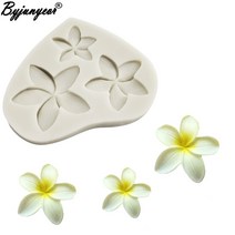 도자기공예 도자기트레이 실리콘몰드 plumeria 꽃 실리콘 금형 퐁당 금형 케이크 장식 도구 초콜릿 gumpaste 캔디 클레이 금형 m2352, 없음