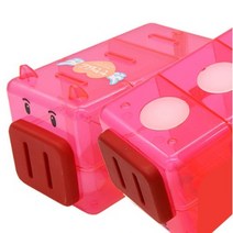 돼지 저금통 총모음, 투명칸칸돼지3구 대-핑크