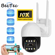 CCTV 방범 보안 감시 IP 카메라 현관 문 스마트폰 가정용 매장 무선 초소형 펫 씨씨티비 4mp 10x 줌 듀얼 렌즈 wifi ip ip66 야외 cctv 컬러 야간 비디오, 4mp 128g 카드 추가, 미국 플러그