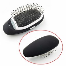 두피 관리기 헤어빔 전동 마사지기계 anti frizz brush magic ionic, 검은색