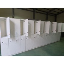 멀티가구 하이그로시 화이트 학교 학원 사무실 회사 병원 당구장 2단 락카장 캐비넷, LPM 그레이(와이드), 전자키