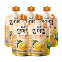 맘마밀 [매일] 이유식 퓨레 바나나와단호박 100g 5팩 (6개월)