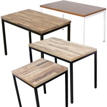 업소용식탁 사각 목제상판 식당테이블 철제 티탁자 TWLRCE, 09.멀바우, 화이트, 1200x750