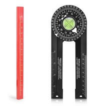 전자각도기 Miter Saw Protractor Ruler 360 Digital Angle Spirit Level Inclinometer Measuring Tool, B