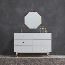 와이드 서랍 화장대 D44 3단, 네추럴