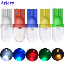 AYJERY-12V 화이트 T10 W5W 194 LED 웨지 전구 자동차 인테리어 부품 조명 액세서리 제품 조립 독서 램프 10 개, [03] 빨간