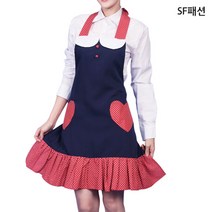 곤색땡땡이 앞치마 유니폼 도트 레이스 어린이집 유치원 서빙 가정 카페, 곤색땡땡이(sfyae16)