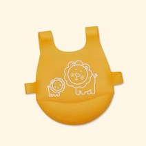 DIOME 실리콘 아기 턱받이 프리미어-사자 / 키즈맘아트 유아 아기 어린이 식습관 안전한 흡착 식판 수저 저분 스푼 젓가락 볼 빨대 컵 식기 매트 턱받이 테이블 이유식 홈스쿨, 사자