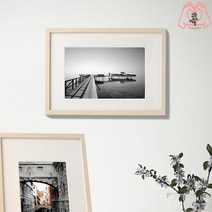 이케아 사진액자 호브스타 자작나무 효과 21x30cm 포토 그림 프레임 홀더 틀 벽장식 거실 커페 사무실 꾸미기