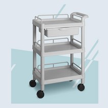 실험실 연구실 병원 의료용 3단 운반카트 밀차 실버센터 핸들카 회진용 드레싱카 학교, CART-101J, CART-101J