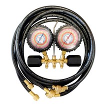 r410a R410a R22 R404a R134a 2 밸브 매니폴드 게이지 세트 5피트 블랙 프리미엄 호스 HCPRO
