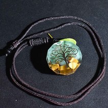 오르고나이트 수제 오르곤 펜던트 타이거 어벤츄린 보호 오르고나이트 목걸이 에너지 스탈, 5-없음