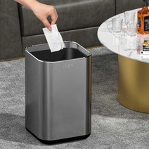 러브트리스 스테인레스 휴지통, 9L사각실버, 1개