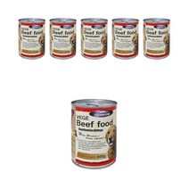 반려견 기호성 토핑 원형 통조림 습식 캔 애견 사료 베게브랜드 베게7 400g x 6개, 소고기 400g x 6개