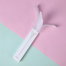 직거래 강인한 선녀 고양이 스틱 깃털 방울 애완동물 인터랙티브 고양이 훈련 고양이 스틱, 흰색 교체 헤드, 62cm