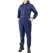 SocalmDown Coveralls 남성용 긴소매 점프수트 플렉스 커버올 원피스 청바지 용접기 스프레이 페인팅 작업복 03#블루, 03 blue