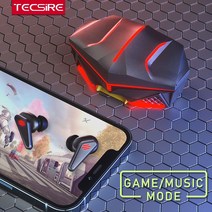 Tecsire 게이밍 무선 블루투스 이어폰 TWS 듀얼 모드 낮은 대기 시간 서라운드 스테레오 베이스 사운드(마이크 백라이트 포함), 01. K55