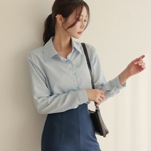 BLO032 파스텔 컬러 심플 블라우스