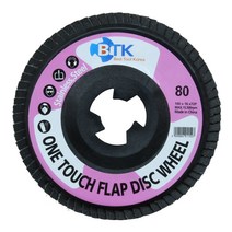 BTK 원터치 그라인더날 카플러 절단석 연마석 특허, 12_ 원터치 4인치 골드페파 72P #320