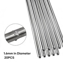 20/50pcs 알루미늄 용접 와이어 1.6/2mm 솔루션 플럭스 코어 막대 브레이징/용접봉 수리 도구, 1.6mm 20PCS, 01 1.6mm 20PCS