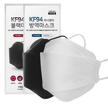 KF94 하나필터 대형마스크 흰색 검정색 국내산 1매입/5매입, 5매입, 1개입