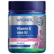 뉴질랜드 직구 Wagner Vitamin E 1000IU 인공 색소 무첨가 gluten-free DF 100capsule 1PACK, 수량, 상세참조