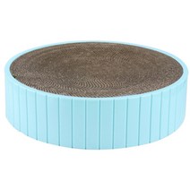 베스펫 고양이 소파 원형 스크래쳐 발톱 갈이 장난감, 블루