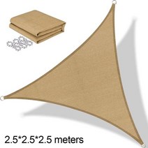 타프쉘 타프 타프스크린 자바라천막 삼각형 태양 보호소 야외 나무 텐트 정원 양산 지붕, 2.5x2.5x.25m