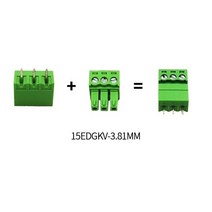 PCB 단자 15EDG 3.81mm 용접 암수 쌍 플러그 스트레이트 직각 핀 전체 세트, 01 15EDGKV Straight_16 18P