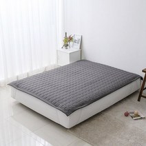 국내산 나노 화이바 원단 매트리스 침대 패드 4컬러 SS 패밀리 사이즈 진드기 차단, Q-차콜