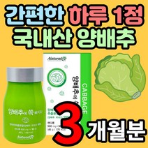 [한정할인] 국산 양배추 추출분말 정 알약 비타민c 마그네슘 식이섬유 미네랄 비타민k 엽산 설포라판 칼슘 함유 20대 30대 40대 성인 여성 남성 직장인 부모님 어머님 선물 추천, 3개월 / 90정x1개 + 사은품